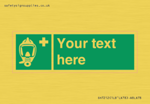 Custom sign safe condition Emergency escape breathing device